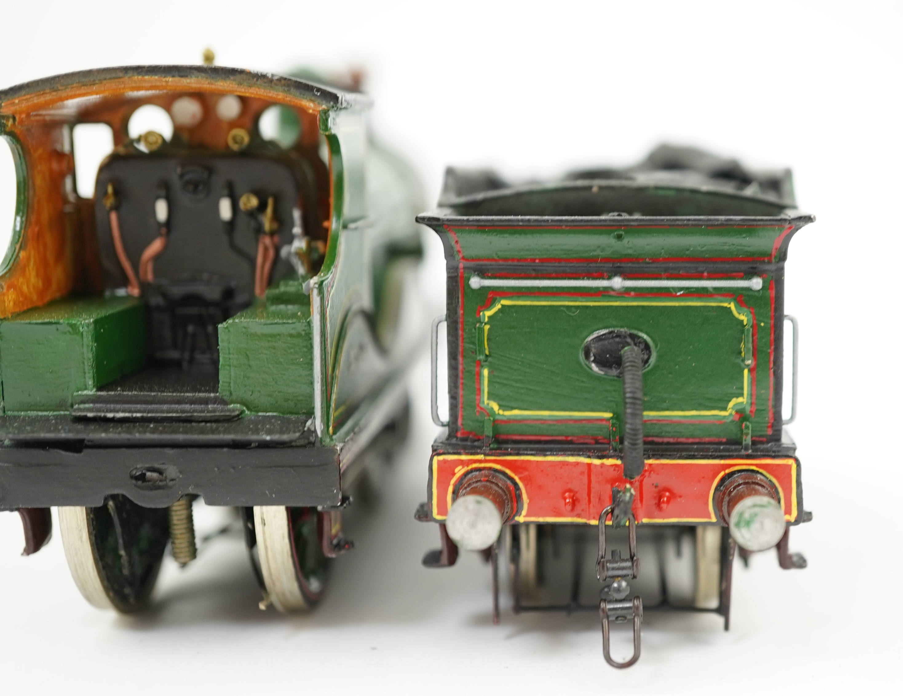 Two 00 gauge brass and white metal kit built Wainwright designed SE&CR tender locomotives (possibly by Wills Finecast); a class D 4-4-0, 488, together with a class E 4-4-0, 273, constructed, painted and lined to a high s